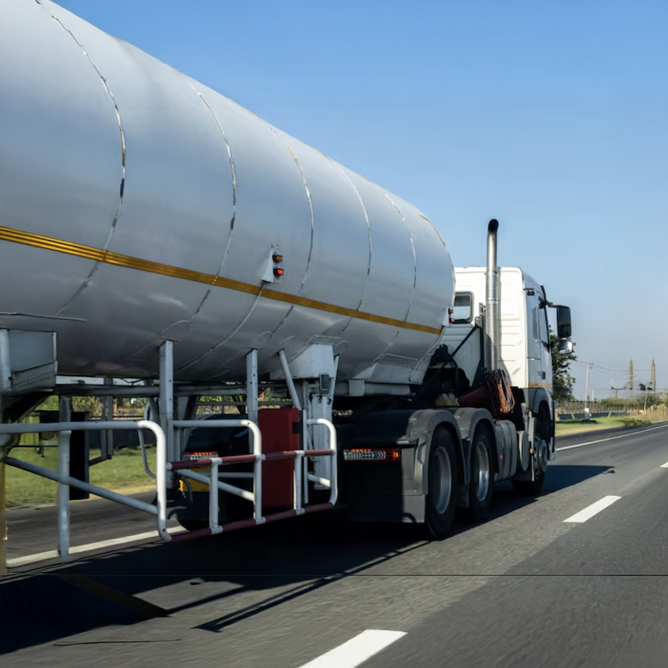 Fuel tanker on highway